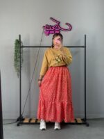 دامن بلند گلگلی پایین‌چیندار - Image 11