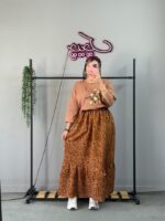 دامن بلند گلگلی پایین‌چیندار - Image 9