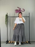 دامن بلند گلگلی پایین‌چیندار - Image 7