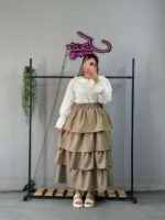 دامن بلند زنانه طبقه‌ای لنین (۸ رنگ) - Image 8