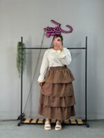 دامن بلند زنانه طبقه‌ای لنین (۸ رنگ) - Image 6