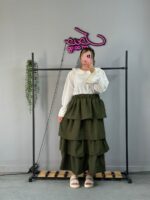 دامن بلند زنانه طبقه‌ای لنین (۸ رنگ) - Image 7