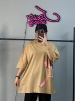 تیشرت اورسایز پلنگ صورتی - Image 8