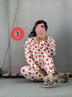 ست بلوز شلوار مخمل عروسکی - Image 15