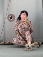 ست بلوز شلوار مخمل عروسکی - Image 14