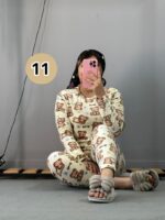 ست بلوز شلوار مخمل عروسکی - Image 7