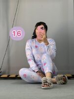 ست بلوز شلوار مخمل عروسکی - Image 2