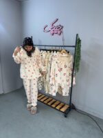 ست بلوز شلوار یقه گیپور وارداتی