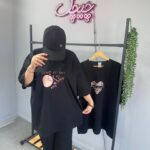 تیشرت قواره رستمی ماه تابان و قلب پلنگی
