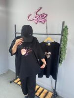 تیشرت قواره رستمی ماه تابان و قلب پلنگی