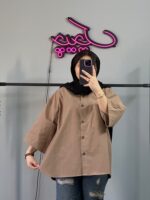 شومیز مانتویی آستین سه ربع - Image 5