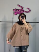 شومیز مانتویی آستین سه ربع - Image 5