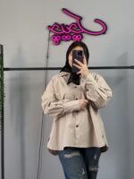 شومیز مانتویی لنین آستین مچی - Image 6