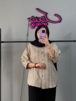 شومیز مانتویی راه راه - Image 6