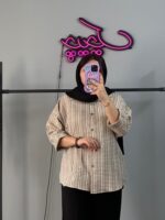 شومیز مانتویی راه راه - Image 6