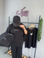 تیشرت باکسی مشکی مینیمال